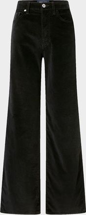 Veronica Beard Taylor High-Rise Wide-Leg Pants