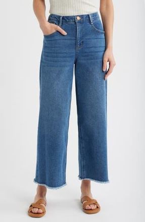 Wit & Wisdom Wyatt Skyrise Wide Leg Jeans in Mid Blue at Nordstrom Rack, Size 18 (Similar To 14W)