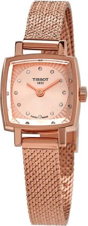 Tissot Lovely Square Diamond Rose Dial Ladies Watch T058.109.33.456.00