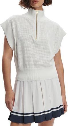 Varley Fulton Half-Zip Crop Pullover in White at Nordstrom Rack, Size X-Large