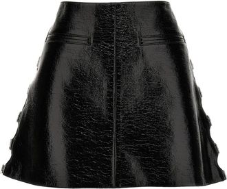Courrèges Black Vinyl miniskirt