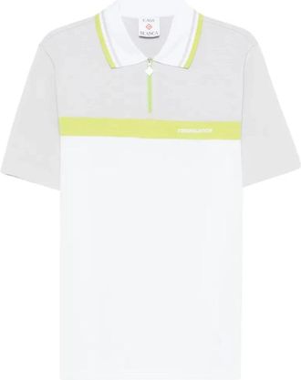 Casablanca Polo Zipp&eacute; Colour Block - Heren - Polos - Wit - M - Katoen - Tops