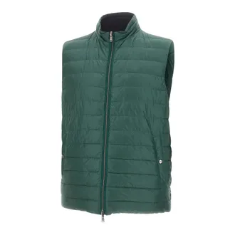 Herno Vests, male, Green, Size: 3XL Reversible Nylon Gilet