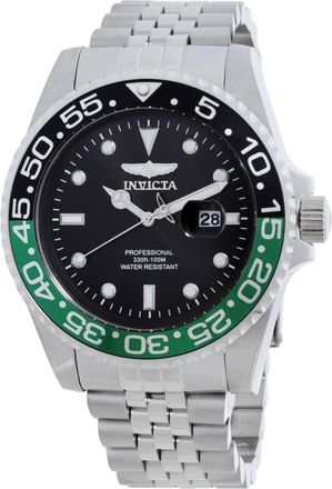 Invicta Pro Diver Quartz Black Dial Sprite Bezel Mens Watch 48387