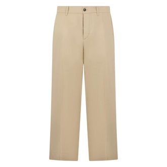 Nine In The Morning Straight Trousers, male, Beige, Size: XL Loose Linen Pants
