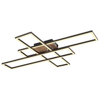 Globo Lighting Plaf&oacute;n - Dakari - Negro - Metal - Led - 67208-40