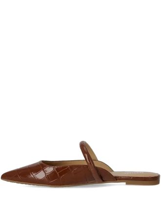Michael Michael Kors Mules con effetto coccodrillo - Marrone