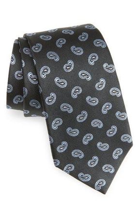 Duchamp Paisley Silk Tie in Black at Nordstrom Rack
