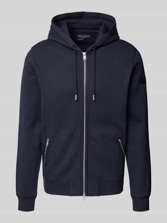 Marc O'Polo Regular Fit Sweatjacke aus reiner Baumwolle in Marine, Gr&ouml;&szlig;e M