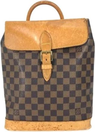 Louis Vuitton Pre-owned Damier Canvas Rugzak - unisex - Vintage Rugzakken - Bruin - ONE Size - Leer - Vintage