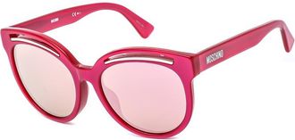 Moschino Pink Round Ladies Sunglasses MOS043/F/S 0MU1/VQ 56
