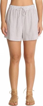 Nation Ltd Josie Pull On Short In Praline Stripe