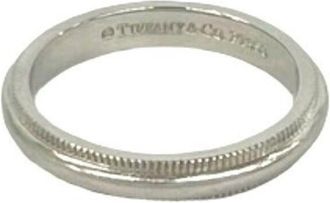 Tiffany & Co. Silver Platinum 950 Band Ring (Pre-Owned)
