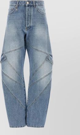 Amiri panel denim trousers belt loops pockets