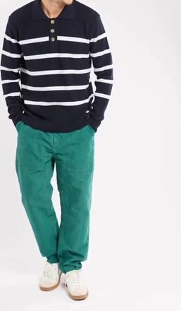 Armor Lux Heritage Fishermans Cotton Pants In Dark Ivy