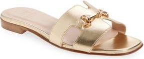 Bruno Magli Bit Slide Sandal in Gold Metallic at Nordstrom Rack, Size 9.5