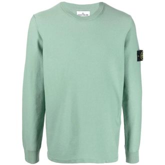 Stone Island Green Compass Crewneck Jumper