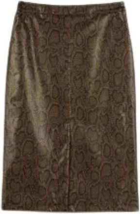 Twinset Midi Rok - Dames - Midirokken - Bruin - M - Rokken