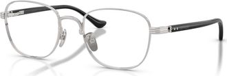 Ferrari 54mm Rectangle optical glasses in Silver at Nordstrom