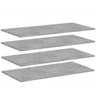 vidaXL Estante Para Estanter&iacute;a 4 Uds Madera Gris Hormig&oacute;n 100x50x1,5cm Vidaxl