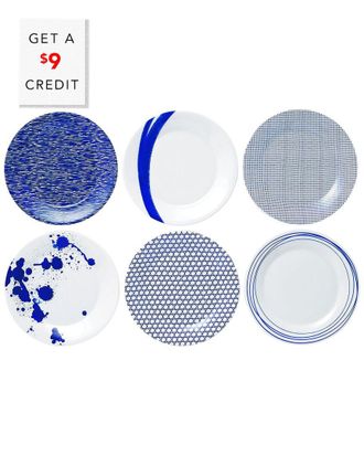Royal Doulton Set Of 6 Pacific Porcelain Accent Plates With $9 Credit