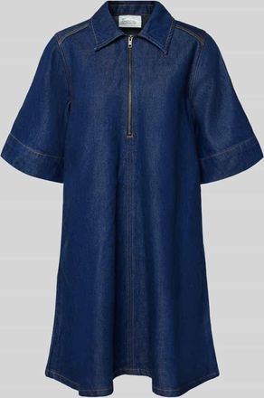 MY ESSENTIAL WARDROBE Jeanskleid aus Lyocell-Baumwoll-Mix mit Rei&szlig;verschluss in Dunkelblau, Gr&ouml;&szlig;e 34