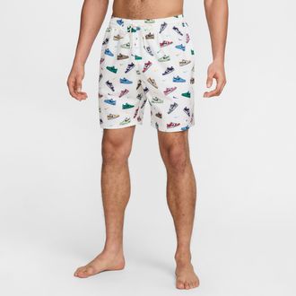 Nike Mens Swim Breaker 7 Brief-Lined Volley Short in White | NESSF552-107