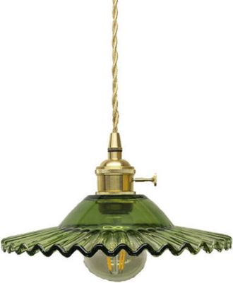 OEM L&aacute;mpara Colgante De Cristal Vintage &Oslash;22cm - Estilo Retro N&oacute;rdico - Casquillo E27 - Voltaje Ca 110-240v - Iluminaci&oacute;n Descendente - Montaje En Pared