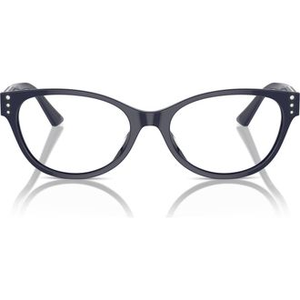 Jimmy Choo London 54mm Oval Optical Glasses in Blue /Demo Lens at Nordstrom
