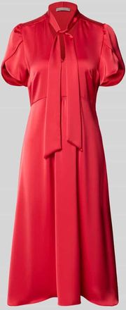 Christian Berg Midikleid mit V-Ausschnitt und Schluppe in Rot, Gr&ouml;&szlig;e 34