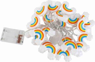 OEM Guirnalda De Luces Arco&iacute;ris, 3 Metros/9,8 Pies, 20 Led, Luces Colgantes, Ideales Para El Hogar Y Fiestas