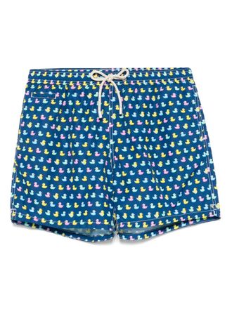 MC2 Saint Barth Ducky Pastel-print swim shorts - men - Polyamide/Elastane/Recycled Polyester - S - Blue