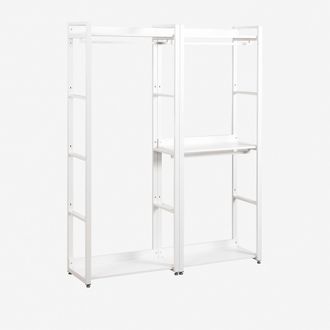 Sklum Armario Modular Abierto De 2 Piezas Con Pechero En Acero Y Madera Ariaster Sklum