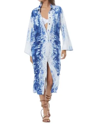 Young Fabulous & Broke Pebble Beach Midi Dress In Cobalt