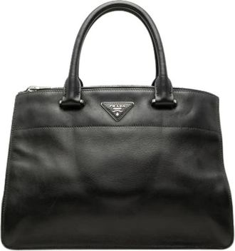 Prada Pre-owned Twin Pocket Satchel - Dames - Pre-owned - Zwart - Maat: ONE Size Leer