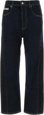 Moschino Navy Blue Straight Mid Rise Jeans