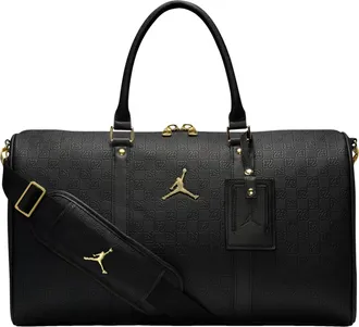 Nike Jordan Monogram 25L Duffle Bag Black Gold HV2856-011