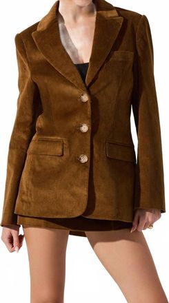 Astr Boyfriend Blazer In Camel