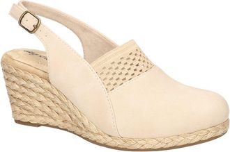 Easy Street Aloha Slingback Espadrille Wedge Pump in Bone at Nordstrom, Size 8.5