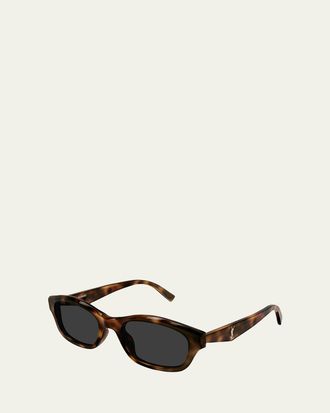 Saint Laurent Monogram 53mm Rectangular Sunglasses