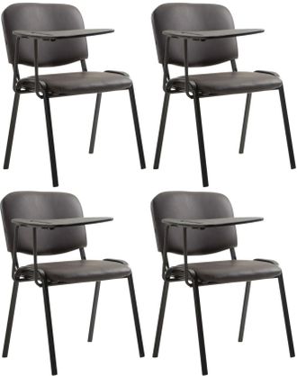Clp Clp - Set De 4 Sillas Confidente Ken Con Mesa Extensible Para Escritura Marr&oacute;n