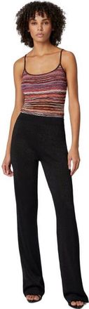 Missoni Straight Trousers In Lamé Viscose in Black at Nordstrom, Size 40 It