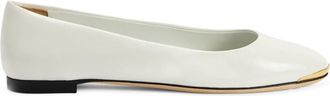 Giuseppe Zanotti Amur 2.0 leather ballerina shoes - women - Leather/Leather/Leather - 36.5 - White
