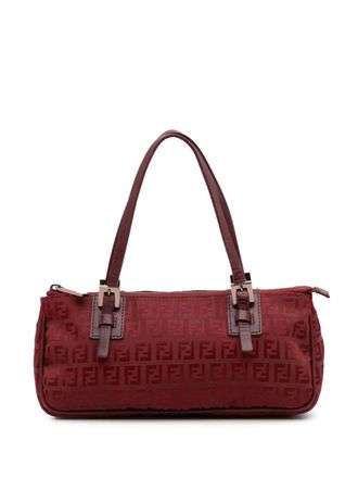 Fendi 20th Century Zucchino Canvas handbag - women - Canvas/Calf Leather/Leather - One Size - Red