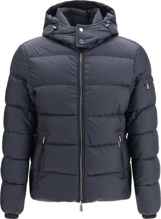Moorer Mens Down Jacket Brett-Sh Blue Outer: Polyamide