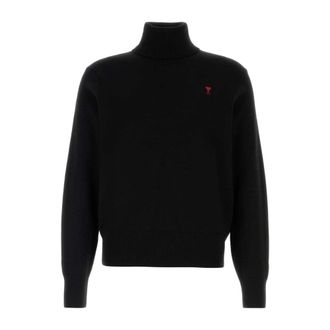 Ami Turtlenecks, male, Black, Size: XL Ami de Coeur Turtleneck Sweater