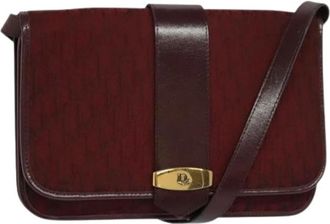 Dior Pre-owned Cross Body Bags, female, Red, Size: ONE SIZE Pre-owned Trotter Canvas Shoulder Bag