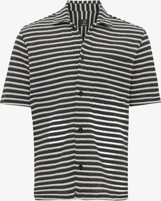 Genti Sunset Shirt | Donkerblauw Gestreept