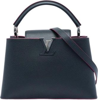 Louis Vuitton Vintage, unisex, Blauw, ONE Size, Leer, Pre-owned Taurillon Capucines BB