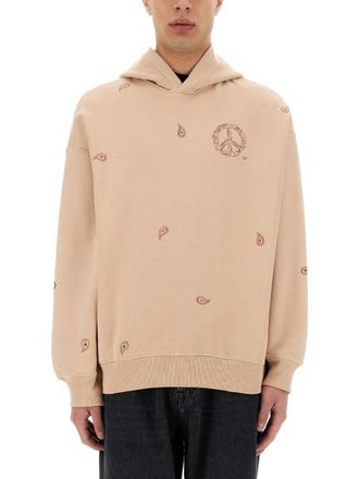 Emporio Armani Intricate Embroidered Sweatshirt With Hood